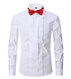 <span class=keywords><strong>Camicia</strong></span> da <span class=keywords><strong>sposo</strong></span> a maniche lunghe da donna <span class=keywords><strong>camicia</strong></span> da gruppo Slim Fit con colletto bianco - Product Image 4