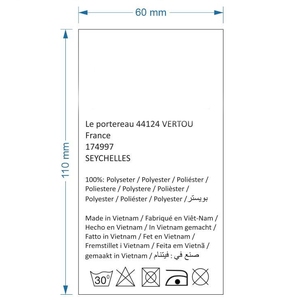 Étiquettes de vêtements tissées en damassé haute densité, pliées en biais, personnalisées, résistantes à la décoloration, garnitures de couture, directement de l'usine - Product Image 1