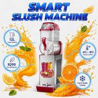 Máquina automática de granizados de 12L con condensador de cobre puro y evaporador de acero inoxidable 304, máquina para hacer cócteles congelados, 220V 110V