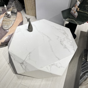 2025ใหม่โต๊ะกาแฟสไตล์อิตาลีโต๊ะรูปไข่ทรงรีสไตล์เรียบง่ายทันสมัยหรูหรา - Product Image 3