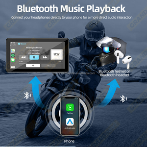 Grandnavi 6.6inch không thấm nước không dây Carplay Android tự động xe máy Hiển thị màn hình cảm ứng BT cuộc gọi <span class=keywords><strong>TPMS</strong></span> hỗ trợ DVR - Product Image 2