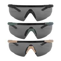 Lunettes de cyclisme polarisées anti-impact avec 2 verres interchangeables pour le sport de plein air et le tir