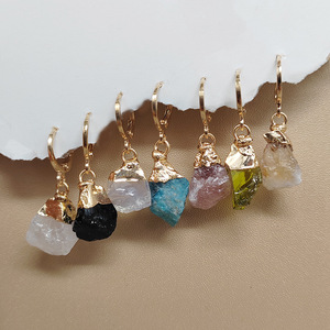 Ladies 'nhiều màu không thường xuyên Bông tai mặt dây chuyền thiết kế, đơn giản và thời trang, tinh thể tự nhiên, ánh sáng sang trọng Đồ trang sức quà tặng - Product Image 2