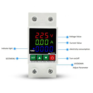 <span class=keywords><strong>AC</strong></span> 63A 110V 230V 3IN1 Réglable Sur Sous Tension Court-Circuit Relais Protection Courant Kwh Puissance Watt Mètre pour Usage Domestique - Product Image 3