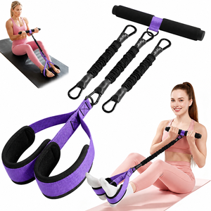 Nouvel arrivage HSM : Équipement d'entraînement multifonctionnel – Bandes de résistance en latex durables avec pédale et 3 tubes avec poignée - Product Image 1