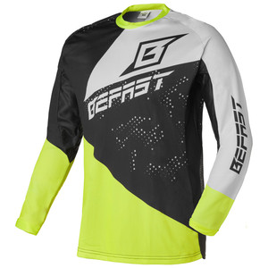 Maillot Cross Befast TRECK Noir Blanc Jaune XL - Product Image 1