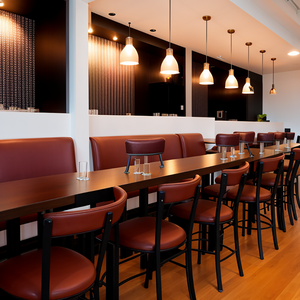 بار منضدة مقعد معدني متعدد الاستخدامات بتصميم عصري متعدد الاستخدامات من كلوريد البولي فينيل للمطاعم لتناول الطعام - Product Image 4