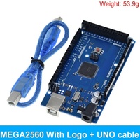 Placa Convertidora de CC/CC MEGA2560 FYX Mega2560 Pro ATmega2560-16AU CH340G 3.3V/5V 800mA USB Completamente Equipada con Cable de Datos
