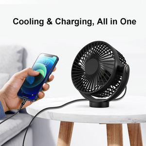 Wholesale 12000mAh Bank Digital Control LED Light 3 Blades Magnetic Desk <b>Misting</b> <b>Fan</b> USB Rechargeable Desktop - Product Image 2