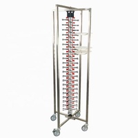 Équipement de cuisine commerciale, chariot à assiettes mobile en acier inoxydable PP 240 assiettes, fournitures pour hôtels et restaurants VNTKITCHEN