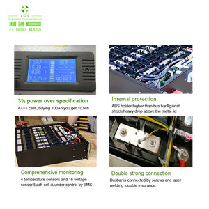 51.2V LiFePO4 リン酸鉄リチウムバッテリー <span class=keywords><strong>48V</strong></span> 100Ah 200Ah 300Ah 5kWh 10kWh 30kWh 家庭用蓄電システム向けリチウムイオンバッテリー - Product Image 4
