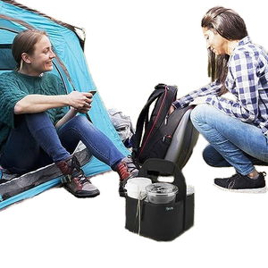 Portavasos Portátil Reutilizable para 4 Tazas de Café, Aislado, de Tela de Poliéster y PEVA, con Asa y Organizador para Uso en la Playa - Product Image 2
