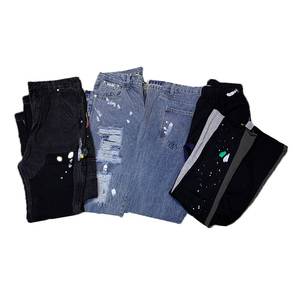 กางเกงยีนส์เดนิมผู้ชายขายส่ง กางเกงยีนส์ผู้ชายสั่งทำคุณภาพสูง แบบทำสีซีด ลุคสตรีทแวร์ กางเกงยีนส์ผู้ชาย - Product Image 1