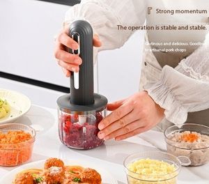 Juego de Picadora de Carne Eléctrica Inalámbrica Portátil para el Hogar, Procesador de Alimentos Multifuncional para Cocina, Picadora de Carne Pequeña para Condimentos - Product Image 1