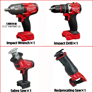 Juego de Herramientas Eléctricas <span class=keywords><strong>Milwaukee</strong></span> 18V Li-ion 18-1 <span class=keywords><strong>M18</strong></span> FUEL con Llave, Amoladora, <span class=keywords><strong>Taladro</strong></span> y Multiherramienta - Product Image 3