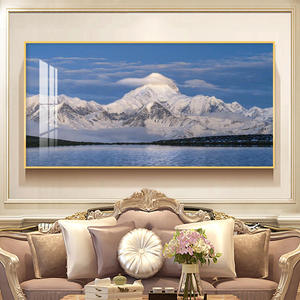 Semplice paesaggio pittura astratta moderna parete artista soggiorno decorazione parete <span class=keywords><strong>vetro</strong></span> parete cristallo porcellana pittura - Product Image 4