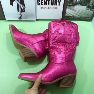 Bottes en cuir brillant pour femme, chaussures de soirée de créateur, bottes à talons hauts de luxe pour l'automne - Product Image 6