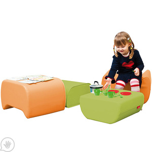Ensemble de 2 tabourets pour enfants en mousse souple, jouet sensoriel pour l'éducation précoce et la maternelle - Product Image 2