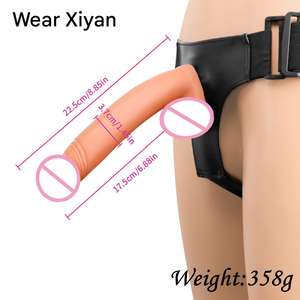 Wearable Adulto Lifelike Dildo Harness Soft Meat Masturbador Acessório para Safer Sex - Product Image 4