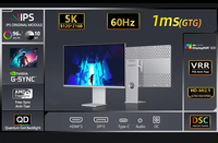 34 "Ultra-Wide 5K IPS 5120x2160 60Hz HDR600 Diseño de aleación de aluminio Pantalla de computadora LCD Monitor DE JUEGOS DE OFICINA Pantalla LED
