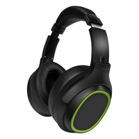 Headphone gigi biru kualitas tinggi dengan Earmuff besar nyaman dan tersedia Headset Over-ear nirkabel mendukung kustomisasi