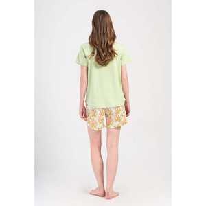 Ensemble élégant pour femme avec veste courte à col rond et manches courtes, idéal pour tous les jours - Product Image 1