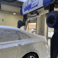 Máquina de Lavado de Autos Eléctrica Totalmente Automática Sin Contacto, Construcción de Acero Inoxidable, No Daña la Pintura del Auto, Escaneo de Código QR