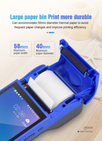 Terminal de point de vente portable Android SDK 5,5'' avec système Android, mobile 4G, caisse enregistreuse mobile tout-en-un, imprimante NFC, scanner BT