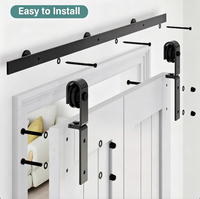 Porte coulissante moderne sur mesure à prix d'usine, style grange, à suspension supérieure, pour cuisine, chambre et bureau