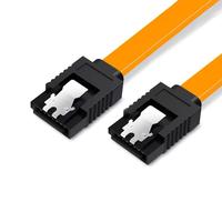 Cable de datos SATA de 90 grados, ángulo recto, SATA III, 6,0 Gbps, negro con bloqueo para unidades HDD, SSD, CD y DVD, 1 unidad