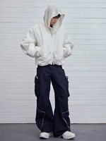 Vente en gros sur mesure OEM blouson d'aviateur de haute qualité Blouson d'aviateur de course blanc en satin surdimensionné unisexe