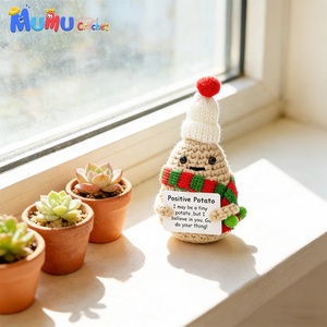 Patates positives au crochet personnalisées <span class=keywords><strong>en</strong></span> gros - Cadeau d'entreprise de soutien émotionnel avec carte à logo personnalisé - Product Image 5