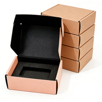 Boîte d'expédition en carton ondulé écologique, boîte en carton, boîte avion, boîte pliable à fermeture facile, emballage à faible coût
