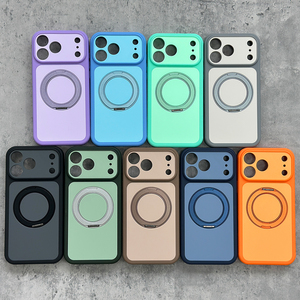 B498 Luxury Design TPU <b>Magnetic</b> 360 Protection Waterproof Shockproof Anti-Fall Mobile Phone Case <b>Strip</b> Stand Holder - Product Image 6