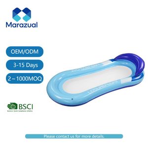 เก้าอี้ลอยน้ำสำหรับฤดูร้อน Marazual, เตียงลอยน้ำพับได้ทำจาก PVC พร้อมพนักพิงสำหรับผู้ใหญ่สำหรับงานปาร์ตี้ริมสระน้ำ - Product Image 1