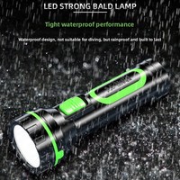 Lampe torche LED puissante rechargeable, portable, pour la maison, éclairage d'urgence, camping en plein air, pêche, lutte contre les incendies, ABS