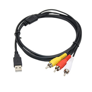 Cable USB a 3RCA con núcleo de cobre para conexión de audio y video para decodificador - Product Image 1