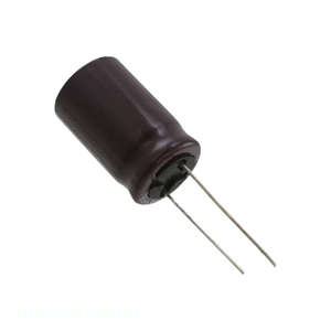 Distribuidor Autorizado UPM2D470MHD Condensador de Aluminio 47uF 20% 200V Radial TH 47 uF Condensador de Orificio Pasante - Product Image 1