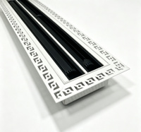 Diffuseur d'air linéaire en aluminium de style victorien sur mesure, à lame réglable, invisible/encastrable, pour usage extérieur
