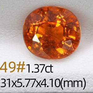 Natural Spessartite Garnet Oval Faceted 1.87ct Vivid Orange Loose Stone for Jewelry Making - Product Image 4