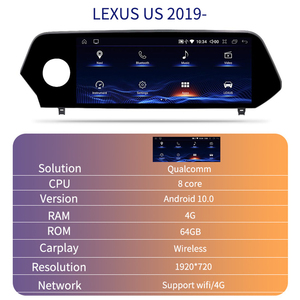 Reproductor Multimedia para Auto con Android 10.0, GPS y CarPlay para <span class=keywords><strong>Lexus</strong></span> <span class=keywords><strong>UX</strong></span> 2019-, Estéreo para Auto con Pantalla Táctil de 10.25'' - Product Image 2