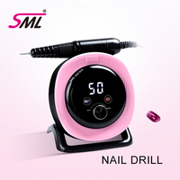 Machine à ongles SML avec écran numérique, contrôle de vitesse par bouton, modes main et pied, marche avant/arrière, outil de ponçage pour manucure et pédicure