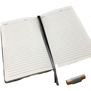 Carnet en cuir A5 avec couverture rigide et bande élastique, logo personnalisé - Product Image 2