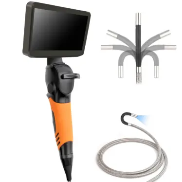 Prezzo di fabbrica video endoscopio industriale portatile da 4mm con monitor da 4.5 pollici, cavo di lavoro da 1m per l'ispezione del tubo del motore