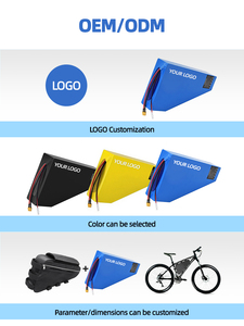 Batería de Litio Triangular Personalizable de Fábrica para Bicicleta Eléctrica, Paquete de Baterías de 72V 31.5Ah 35Ah 20S7P con Celdas 21700, BMS de 60A y Bolsa Protectora Negra - Product Image 1
