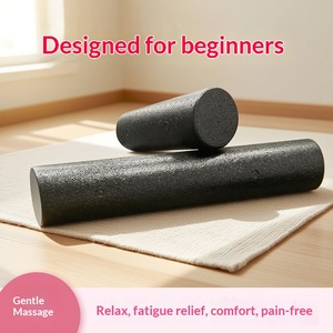Rodillo de <span class=keywords><strong>Yoga</strong></span> EPP para <span class=keywords><strong>Relajación</strong></span> y Adelgazamiento de Piernas, Espuma para Ejercicios, Masaje Muscular, Negro, Suave, Sólido, para <span class=keywords><strong>Principiantes</strong></span> - Product Image 4