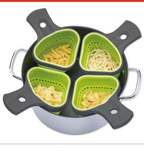 ตะกร้าพลาสติกมีช่องระบายน้ำกันรั่วสำหรับใช้ในครัวตะแกรงกรองข้าวสำหรับหม้อแกดเจ็ตเครื่องกรองด้านข้าง - Product Image 1