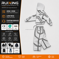 Ensemble de survêtement Techwear pour homme, design à panneaux ombragés, sweat à capuche futuriste Cyberpunk et pantalon baggy, ensemble 2 pièces, survêtement streetwear