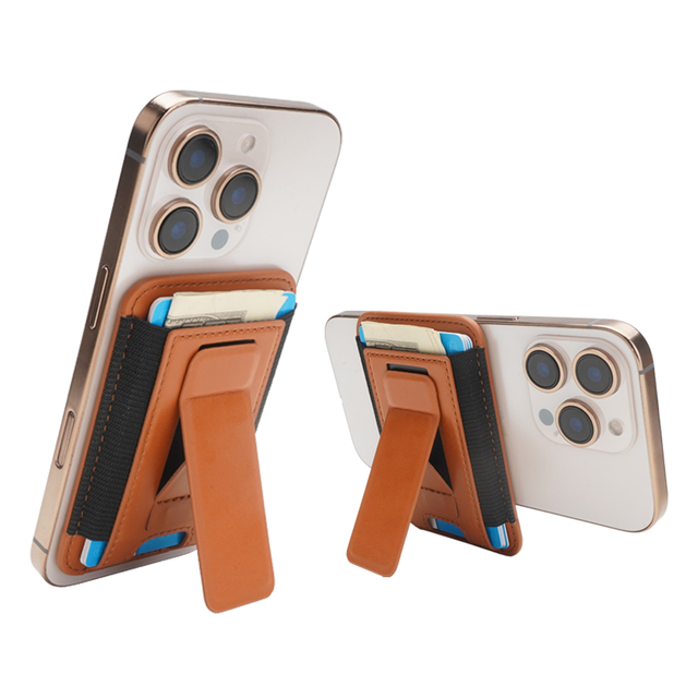 Ready to Ship Magsafe Card Holder Ivory Color Magnetic Phone Wallet Stand