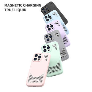 Ai เคสโทรศัพท์แบบกระจายความร้อนสำหรับ <span class=keywords><strong>iPhone</strong></span> 14 15 <span class=keywords><strong>PLUS</strong></span> 16 17 PRO MAX กรอบโทรศัพท์แม่เหล็กซิลิโคนนิ่มกลวง - Product Image 2